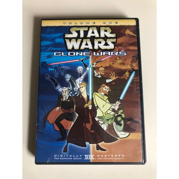 STAR WARS CLONE WARS VOLUME 1 Cartoon Network 2005 DVD TARTAKOVSKY - Picture 1 of 4